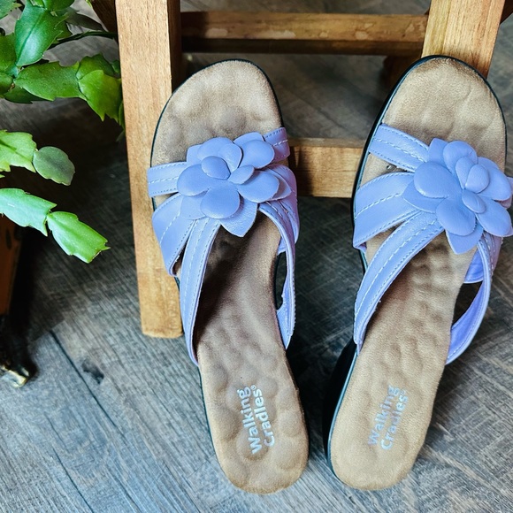 Walking Cradles Slip on Sandals Periwinkle Lavendar Size 7N - Picture 6 of 12